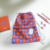 Gingham Arabic Set - Purple and Red